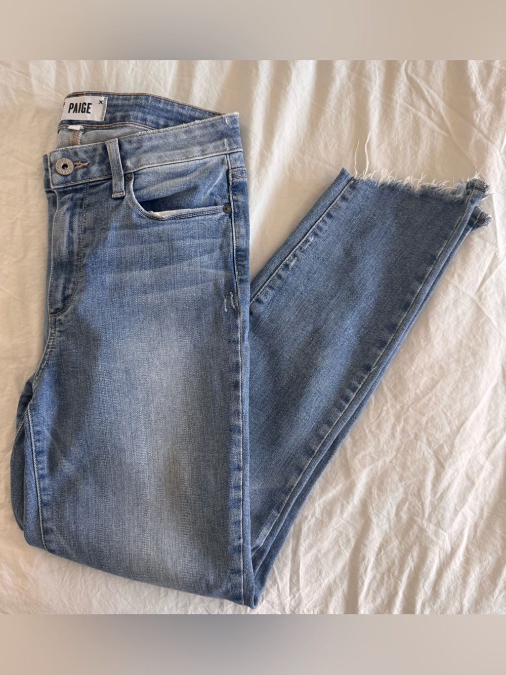 PAIGE Hoxton High Waist Crop Angled Ultra Skinny Jeans (Dacey) - Picture 3 of 10